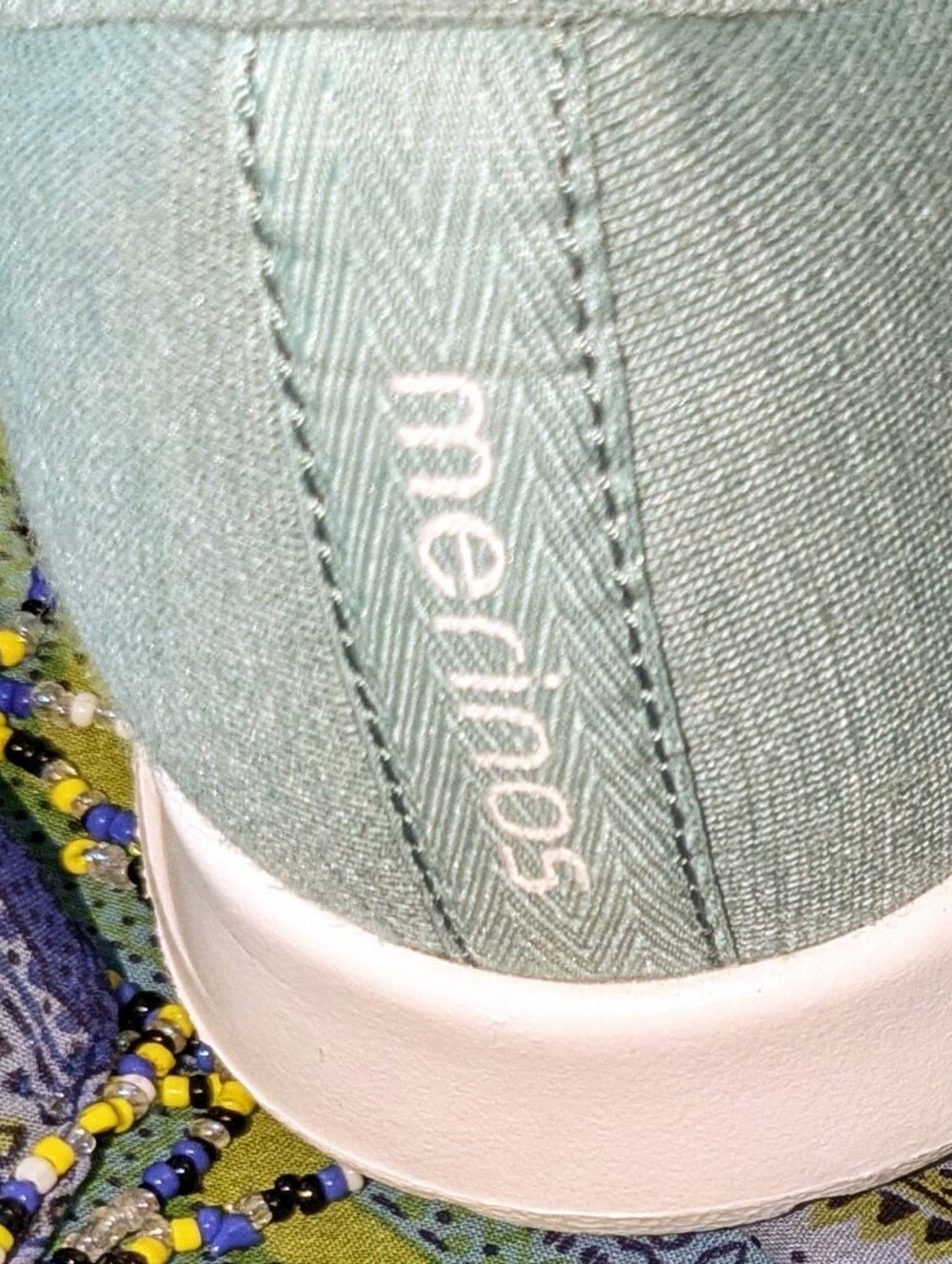 Merinos Women's Teal  Lace-Up Casual Sneakers. - Picture 2 of 8